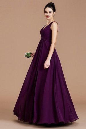 Robe demoiselle d'honneur avec chiffon ligne a avec sans manches v encolure dos nu - Photo 4