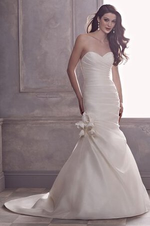 Robe de mariée exclusif formelle sans ceinture au drapée en satin - Photo 1