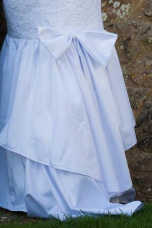 Robe de mariée modeste fermeutre eclair avec nœud de sirène longueur au ras du sol - Photo 4