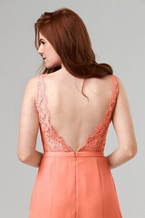 Robe demoiselle d'honneur haute qualité avec sans manches romantique formelle longue - Photo 3