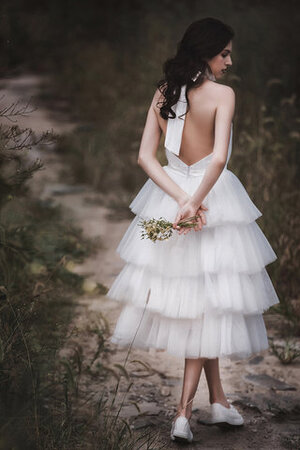 Moderno Vestido de Novia de Llamativo de Natural de Corto - Foto 4