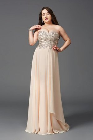 Robe de bal sexy en grandes tailles avec chiffon de traîne courte a-ligne - Photo 1