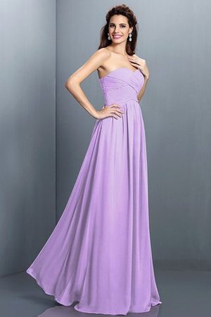 Plissiertes Chiffon Ärmelloses A-Line Brautjungfernkleid mit Drapierung - Bild 19