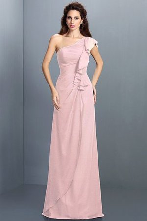 Robe demoiselle d'honneur longue en chiffon gaine avec zip avec sans manches - Photo 21