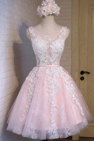 Robe fête de la rentrée luxueux romantique ceinture en étoffe avec lacets textile en tulle - Photo 1