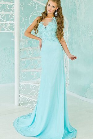 Robe de bal longueru au niveau de sol avec perle avec manche courte ligne a avec chiffon - Photo 1