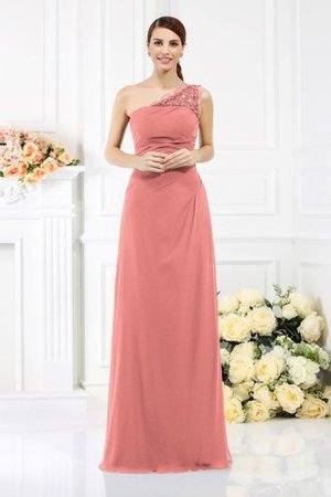 Robe demoiselle d'honneur longue en satin collant d'épaule asymétrique avec zip - Photo 21