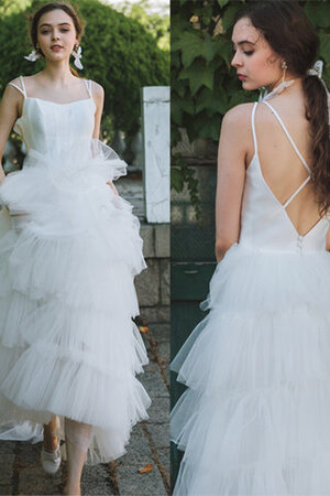 Robe de mariée fermeutre eclair ruchés longs énergique longue romantique - Photo 2