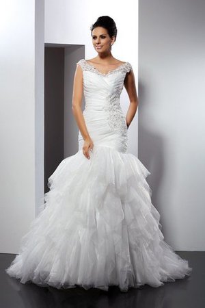 Robe de mariée longue luxueux derniere tendance de traîne longue manche nulle - Photo 1