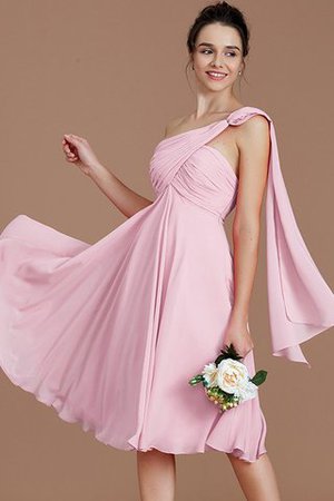 Robe demoiselle d'honneur bref ruché en chiffon ligne a avec sans manches - Photo 26