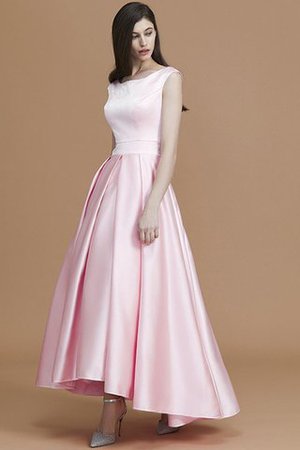 Asymmetrisch Prinzessin Reißverschluss Ärmelloses Satin Brautjungfernkleid - Bild 28