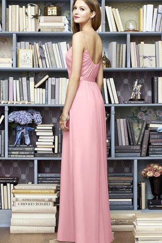 Robe demoiselle d'honneur longue derniere tendance avec chiffon manche nulle ceinture - Photo 2