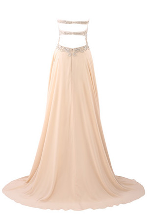 Robe de bal derniere tendance ligne a de bustier en chiffon v encolure - Photo 5