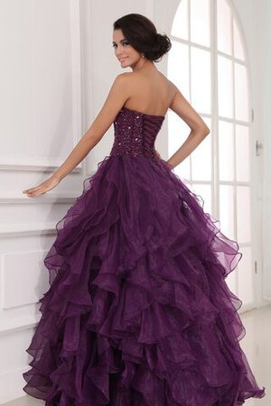 Abito dal Dolce Sedici A-Line Cuore con Perline in Organza con Increspature Ball Gown - Foto 6