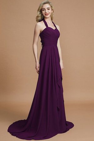 Robe demoiselle d'honneur naturel de dos nu de princesse en chiffon a-ligne - Photo 18