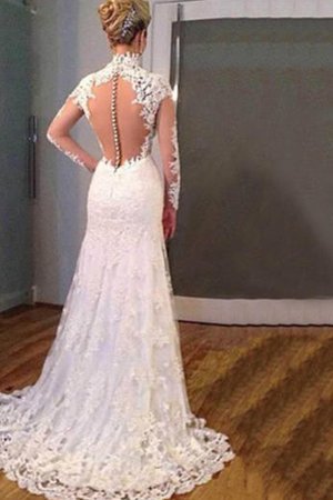 Abito da sposa shiena sheer a terra con applique naturale meravigliosa a sala - Foto 3