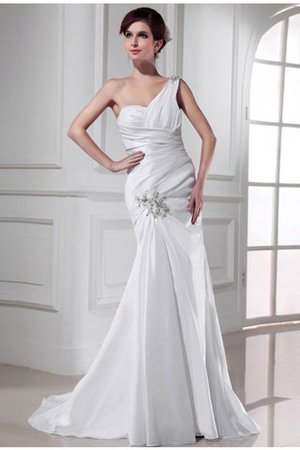 Robe de mariée longue de sirène en satin cordon avec perle - Photo 1