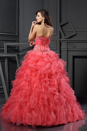 Vestido de Quinceañeras de Corte Evasé de Volante de Sin mangas de Escote Corazón - Foto 2