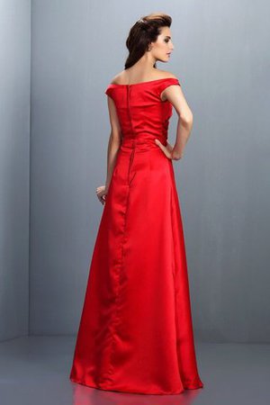 Schulterfrei Reißverschluss Enges Bodenlanges Brautjungfernkleid mit Empire Taille - Bild 30
