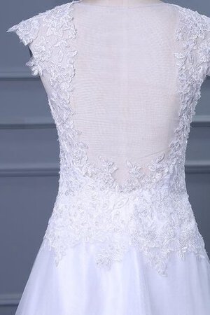 Abito da Sposa monospalla V-Scollo lusso in pizzo Cappellino Coda A Strascico Cappella - Foto 3