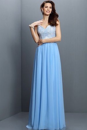 Robe demoiselle d'honneur longue en chiffon grandes bretelles avec zip de princesse - Photo 3