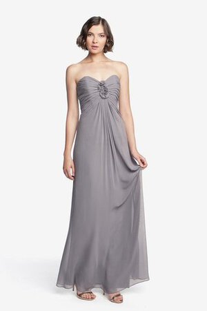 Robe demoiselle d'honneur ruché avec chiffon de bustier longueru au niveau de sol - Photo 27