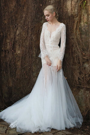 Vestido de Novia de Corte Sirena de Cremallera de Agraciado de Sala - Foto 1