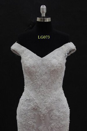 Abito da Sposa seducente V-Scollo con Applique stravagante Fuori dalla spalla Sirena - Foto 5