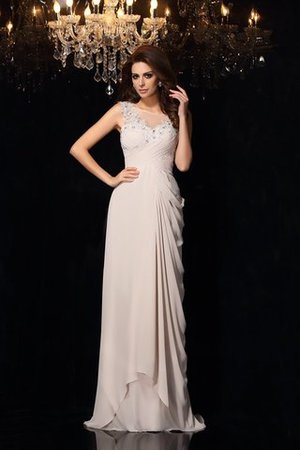 Robe de soirée longue sexy avec décoration dentelle fermeutre eclair avec chiffon - Photo 1