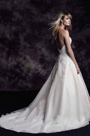 Abito da Sposa con Fusciacca con Fiocco moda senza strap A Terra Lungo - Foto 2