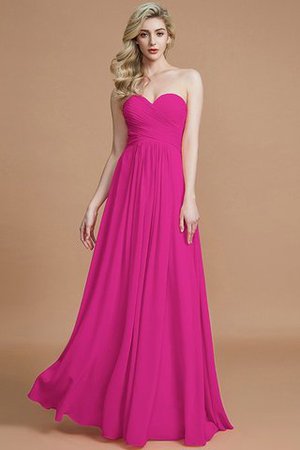 Robe demoiselle d'honneur naturel a-ligne jusqu'au sol de princesse en chiffon - Photo 16