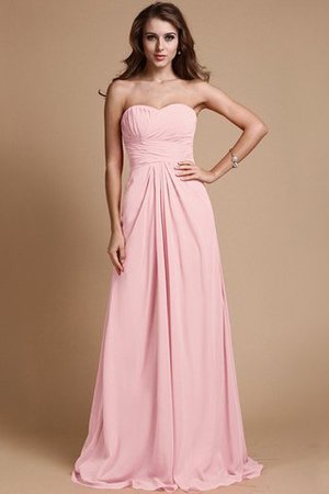 Robe demoiselle d'honneur longue en chiffon a-ligne de princesse de col en cœur - Photo 22