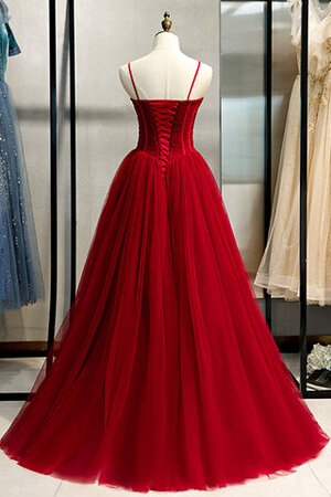 Robe de bal chaming bandouliere spaghetti ligne a luxueux longue - Photo 3