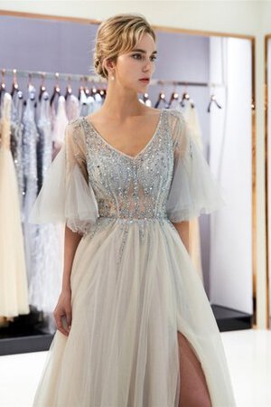 Robe de bal v encolure haute qualité de princesse luxueux romantique - Photo 6