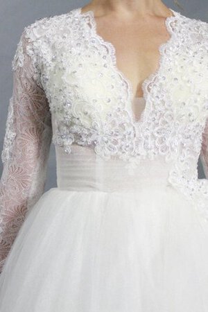 Abito da Sposa Moderno sogno con Piega retro Coda A Strascico Corto A-Line - Foto 3