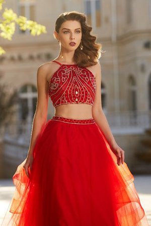 Robe de bal de princesse textile en tulle 2 pice avec sans manches jusqu'au sol - Photo 4