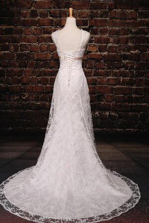 Vestido de Novia en Satén y Lentejuelas de Encaje Adorno de Abalorio de Natural - Foto 3