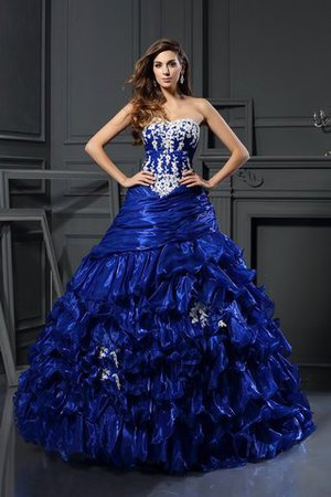 Tüll Duchesse-Linie Formelles Sittsames Bodenlanges Quinceanera Kleid - Bild 1