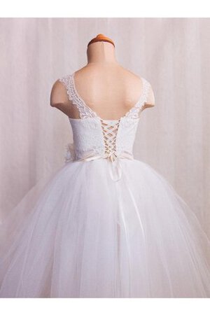 Robe de cortège enfant naturel plissé avec nœud de mode de bal en tulle - Photo 3