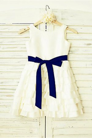 Abito da Cerimonia Bambini A-Line Principessa Naturale Senza Maniche in Chiffon - Foto 2