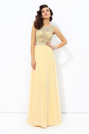 A Linie Perlenbesetztes Prinzessin Anständiges Ballkleid aus Chiffon - Bild 6