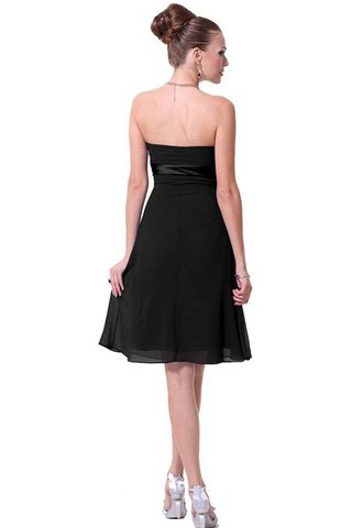 Rückenfreies A-Linie gerüschtes Chiffon mini Abschlusskleid mit Empire Taille - Bild 2