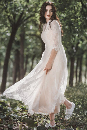 Robe de mariée arrivée au mollet haute qualité au jardin avec zip derniere tendance - Photo 3