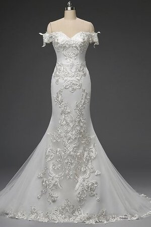 Ärmelloses Normale Taille Unverwechselbar Extravagantes Bodenlanges Brautkleid - Bild 4