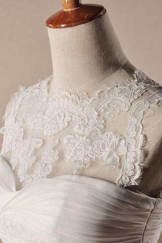 Abito da Sposa con Applique Senza Maniche monospalla Fuori dalla spalla Cerniera in pizzo - Foto 2