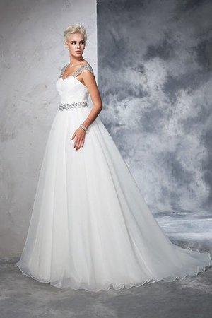 Robe de mariée classique luxueux longue avec sans manches de mode de bal - Photo 4