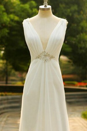 Vestido de Novia de Hasta el suelo de Encaje Adorno de Escote de Tirantes Espaguetis - Foto 2