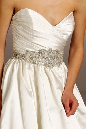 Robe de mariée classique naturel de col en cœur avec cristal avec sans manches - Photo 3