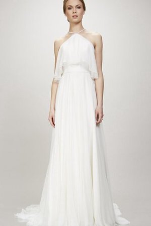 Robe de mariée plissage simple de dos nu milieu de traîne moyenne - Photo 1