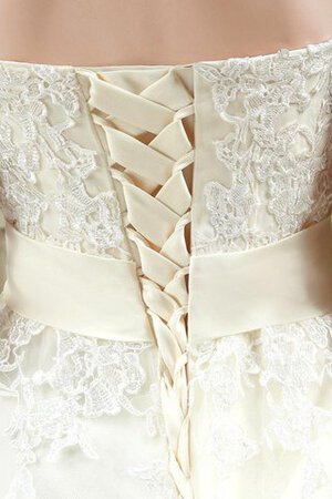 Abito da Sposa con Applique A-Line Naturale Schiena Nuda sensuale a Chiesa - Foto 5